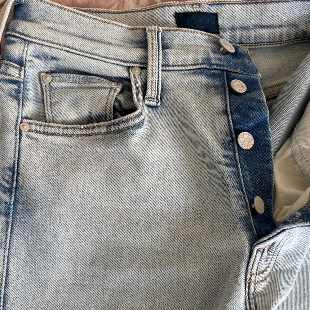 MOTHER Light Wash Flare Jeans - Picture 3 of 12
